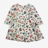 Cream Woodland Jersey Dress