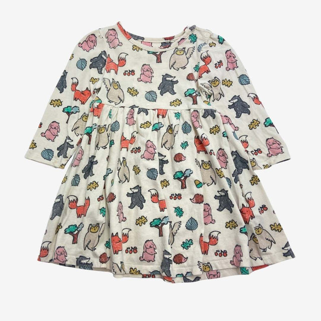 Cream Woodland Jersey Dress