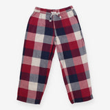 Navy and red check pj bottoms