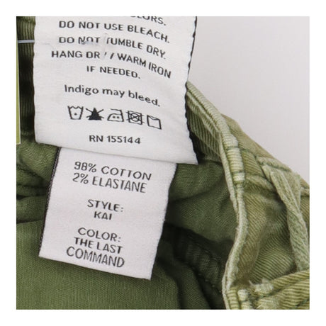 Khaki Green Cotton Utility Cargo Trousers
