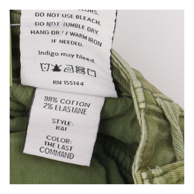 Khaki Green Cotton Utility Cargo Trousers