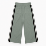Wide Leg Trousers in Grey with Contrasting Side St
