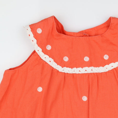 Dress coral polkadot