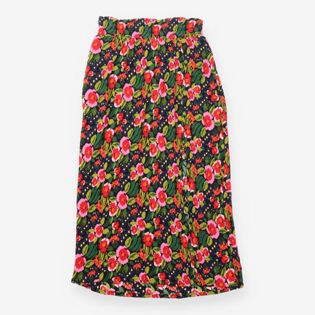 Skirt Floral Print Shirred Waist