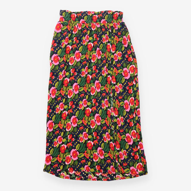 Skirt Floral Print Shirred Waist
