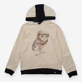 Hoodie cream hatted owl