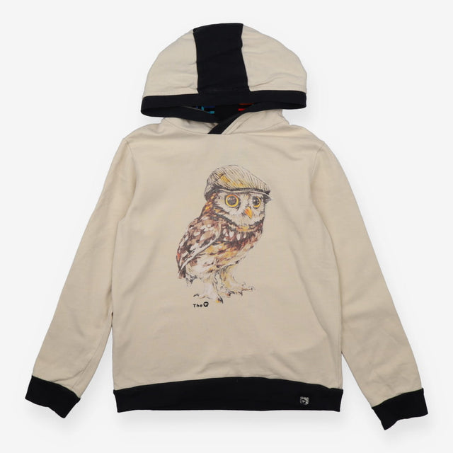 Hoodie cream hatted owl