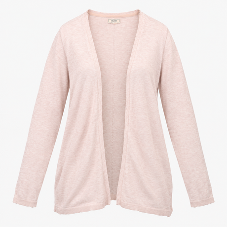 Cardigan Soft Ivory Open Front Long Sleeve Lightwe