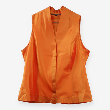 Jaeger Orange Silk‑Blend Sleeveless Vest Top
