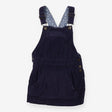 Navy cord pinafore dress