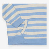 Hoodie Striped Pullover Light Blue Cream