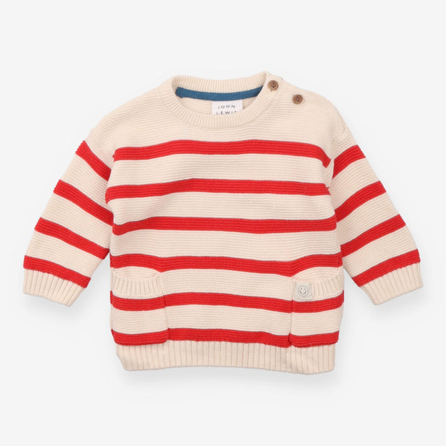 Knit Sweater Red Striped
