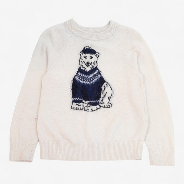 Jumper Cream Knit with Chilly Polar Bear