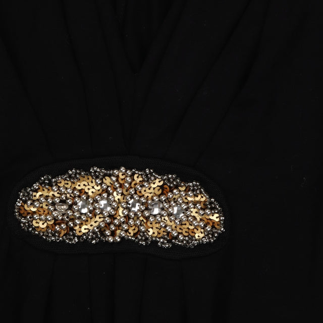Black Beaded Empire Line Occasion Dress