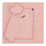 Pink wool dress with poodle pockets