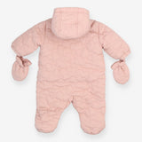 Pramsuit Pink Scallop Pattern with Fleece Lining