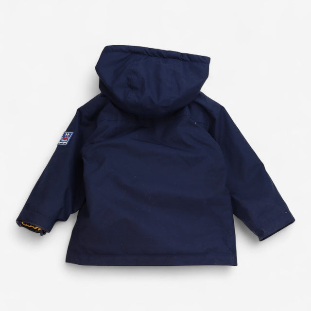 Raincoat navy detachable dinosaur fleece lined