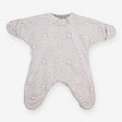 Footed Travel Starsuit grey owl reversible grey 
