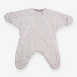 Footed Travel Starsuit grey owl reversible grey 