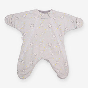 Footed Travel Starsuit grey owl reversible grey 