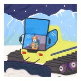 Navy Dog in Snow Plough Long Sleeve