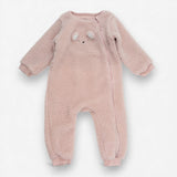 Sleepsuit fleece bear face