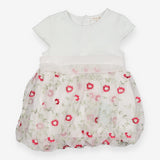 Dress white Sleeveless net floral skirt Mintini