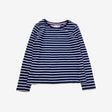 Navy Striped LS Top