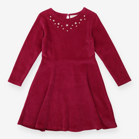 Dress Velvety Magenta Star 