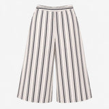 Trousers Striped Wide Leg Culottes High Waist Ivor