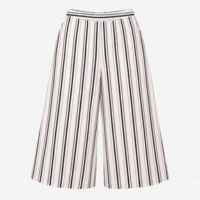 Trousers Striped Wide Leg Culottes High Waist Ivor