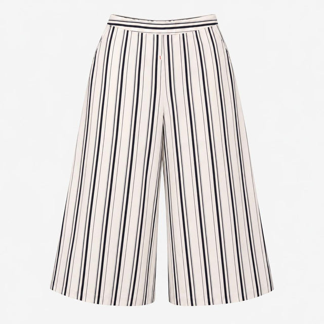 Trousers Striped Wide Leg Culottes High Waist Ivor