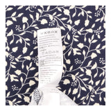 Dress Navy Ditsy Leaf Print Crew Neck 3/4 Sleeve