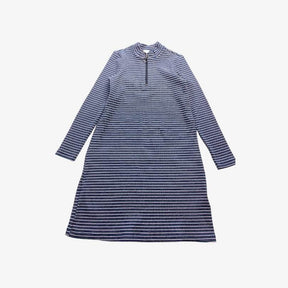 Sparkly Stripe Half Zip Dress