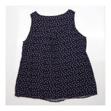 Navy Polka Dot Sleeveless Maternity Nursing Tunic 
