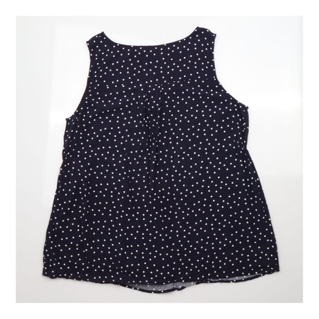 Navy Polka Dot Sleeveless Maternity Nursing Tunic 