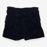 Navy velour shorts tie waist