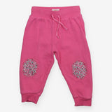 Joggers pink floral knee patches