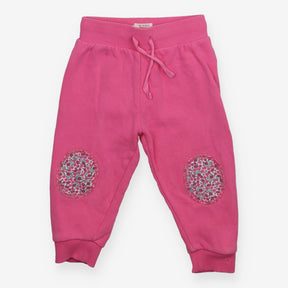 Joggers pink floral knee patches