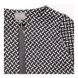 Phase Eight Black White Geometric Textured Open Fr