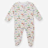 Sleepsuit white farm yard