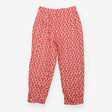 Cropped Trousers Red Wallflower Print Organic Cott