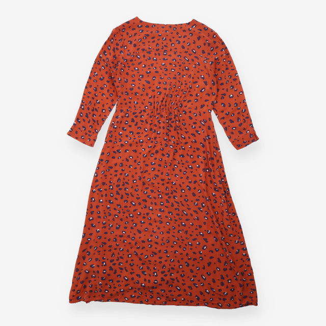 Rust Orange Leopard Print Button Front Max