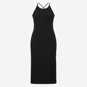 Midi Dress Strappy Cami Black