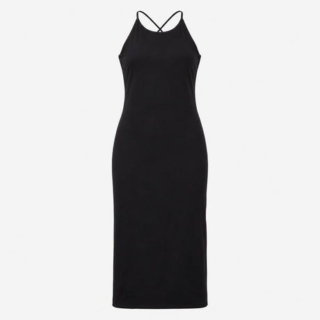 Midi Dress Strappy Cami Black