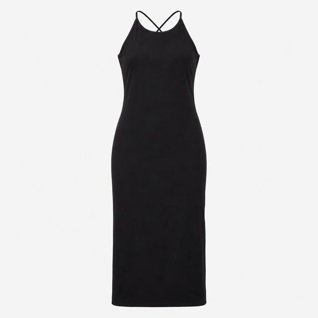 Midi Dress Strappy Cami Black