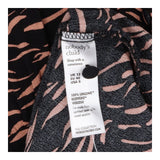 Animal Print Button Front Midi Dress Black Brown
