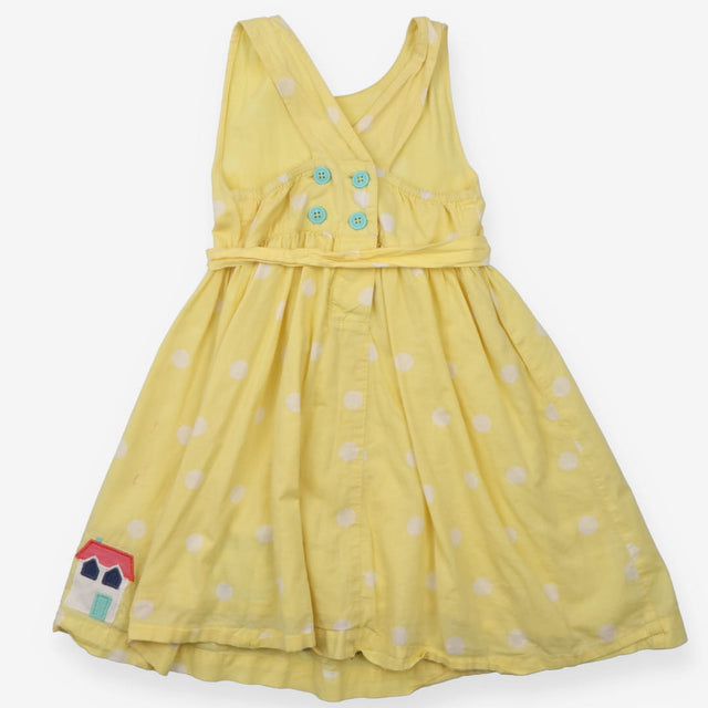 Dress Yellow with Dots Light House, Boat and House