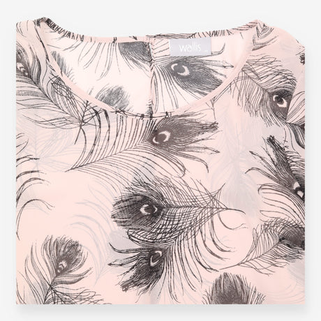 Wallis Blouse Peacock Feather Print