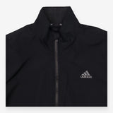 Running Jacket Black Windproof Reflective Zip Up